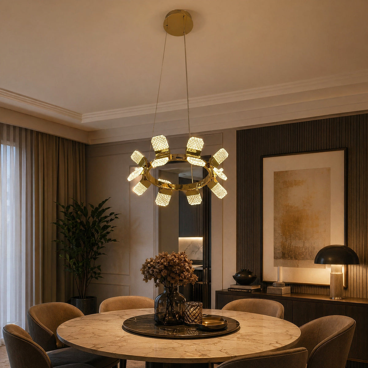 Isadora Modern Ring Chandelier 39" - view 8