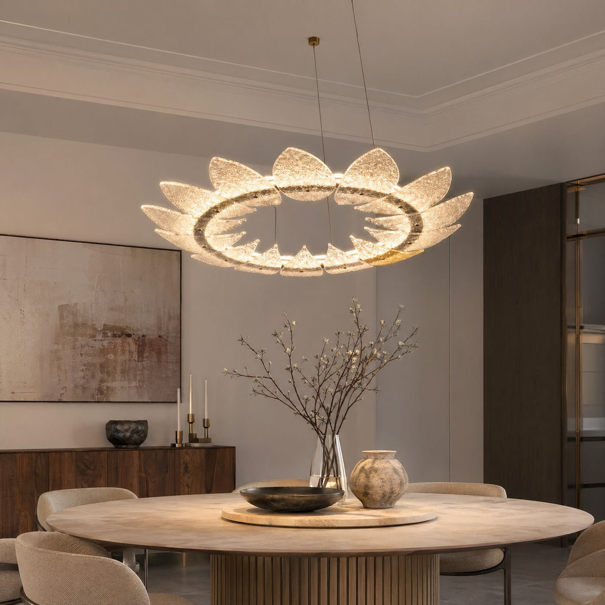 Aster Modern Glass Ring Chandelier - view 7