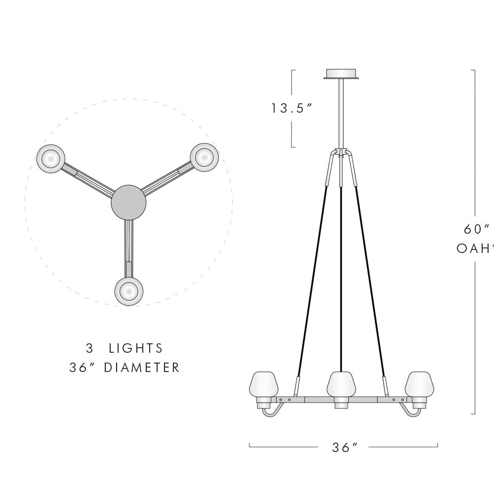 Galad Contemporary Crystal Chandelier 3-light - view 7